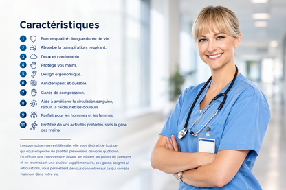 Gants de Compression Arthrite Wylo